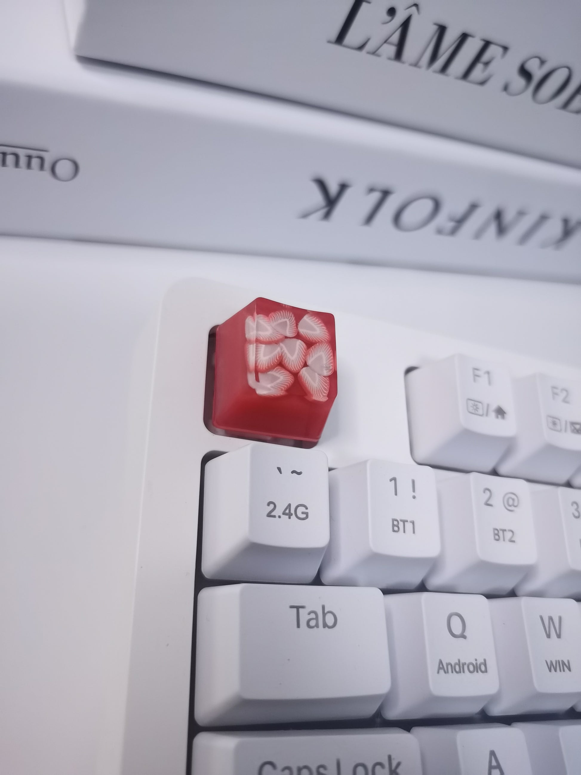Handmade Artisan Fruit & Ocean Resin Keycaps – Cute Custom Escape Keycaps for Mechanical Keyboards, Cherry MX Compatible