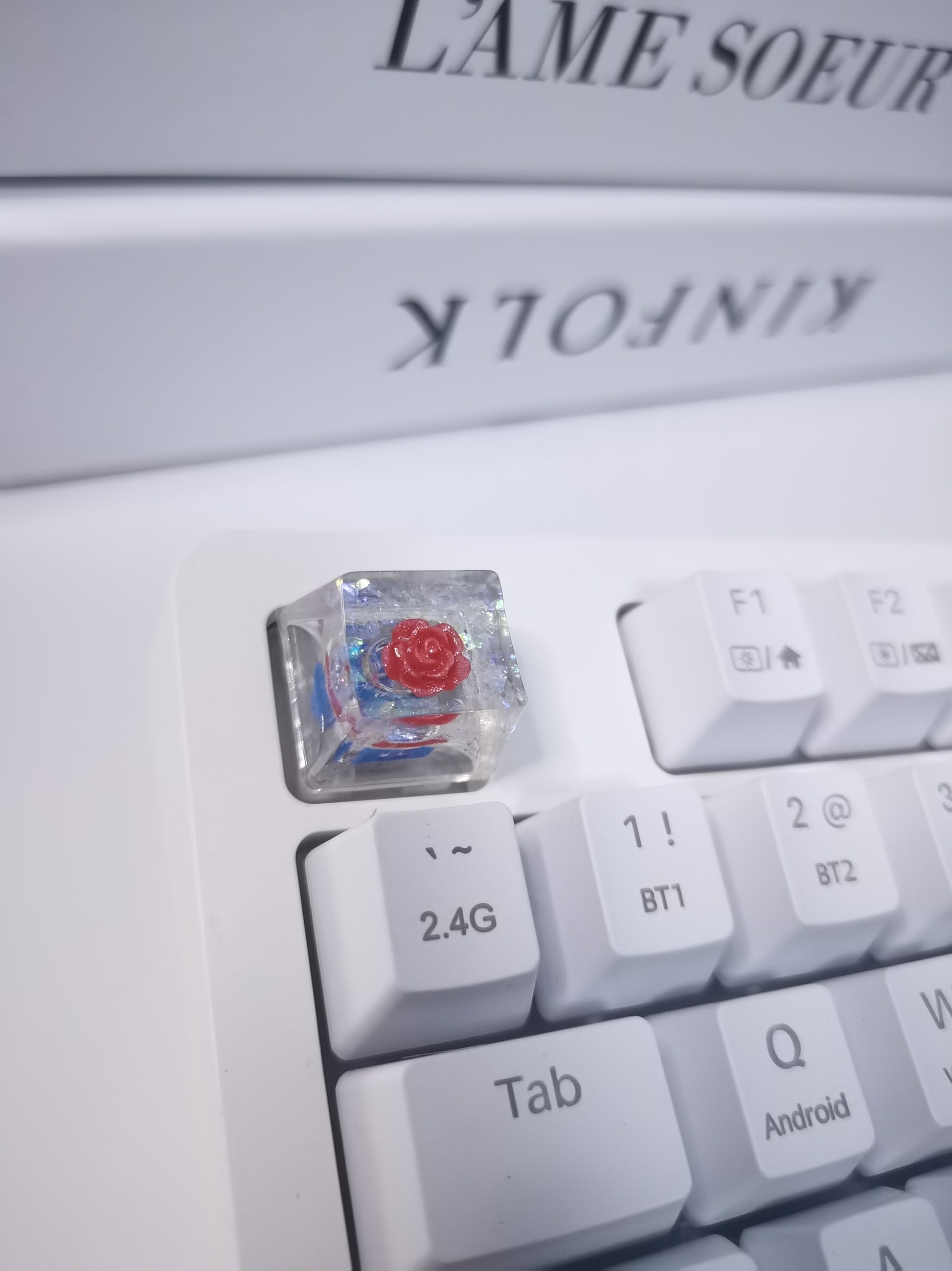 Handmade Artisan Fruit & Ocean Resin Keycaps – Cute Custom Escape Keycaps for Mechanical Keyboards, Cherry MX Compatible