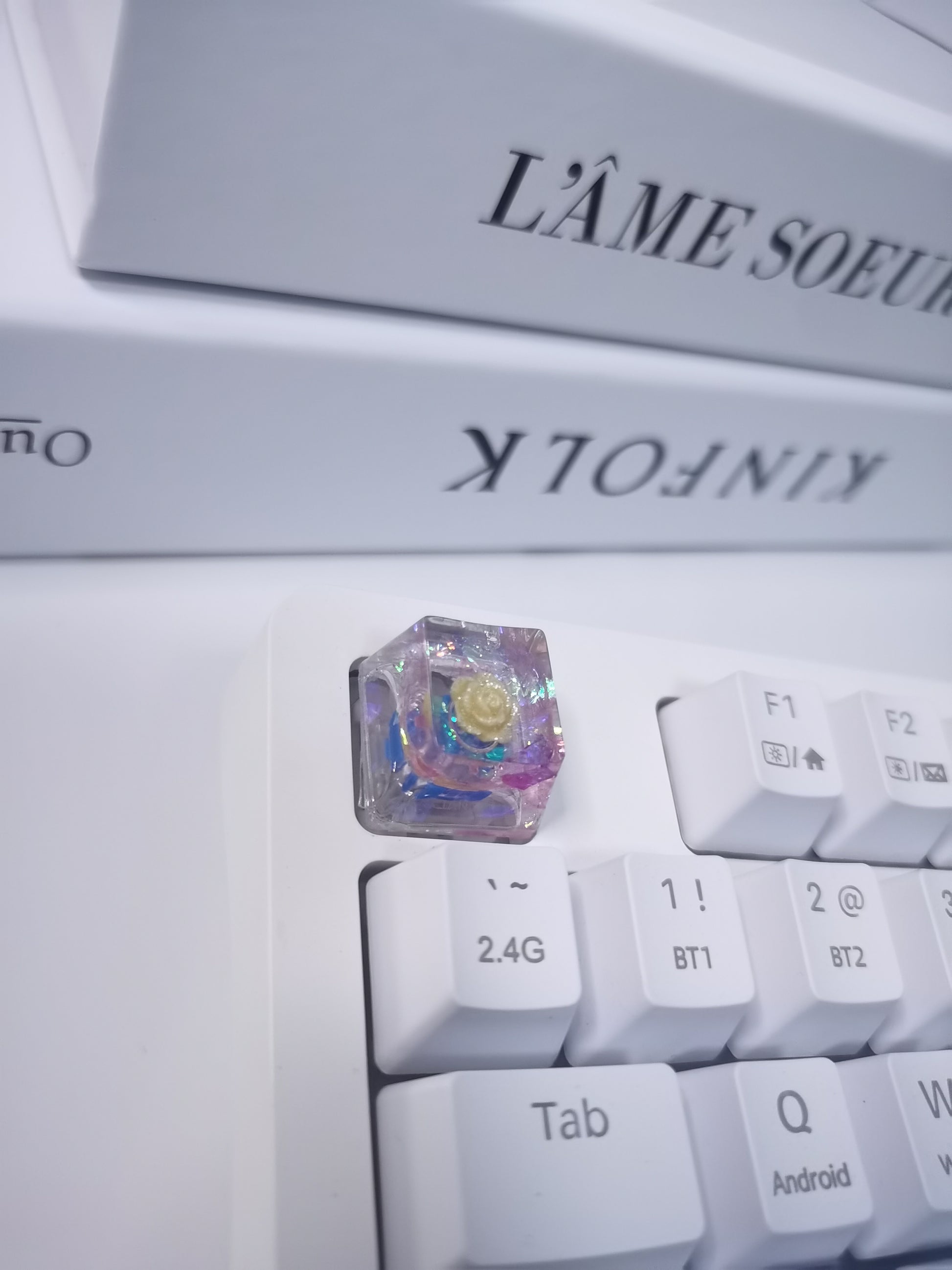 Handmade Artisan Fruit & Ocean Resin Keycaps – Cute Custom Escape Keycaps for Mechanical Keyboards, Cherry MX Compatible