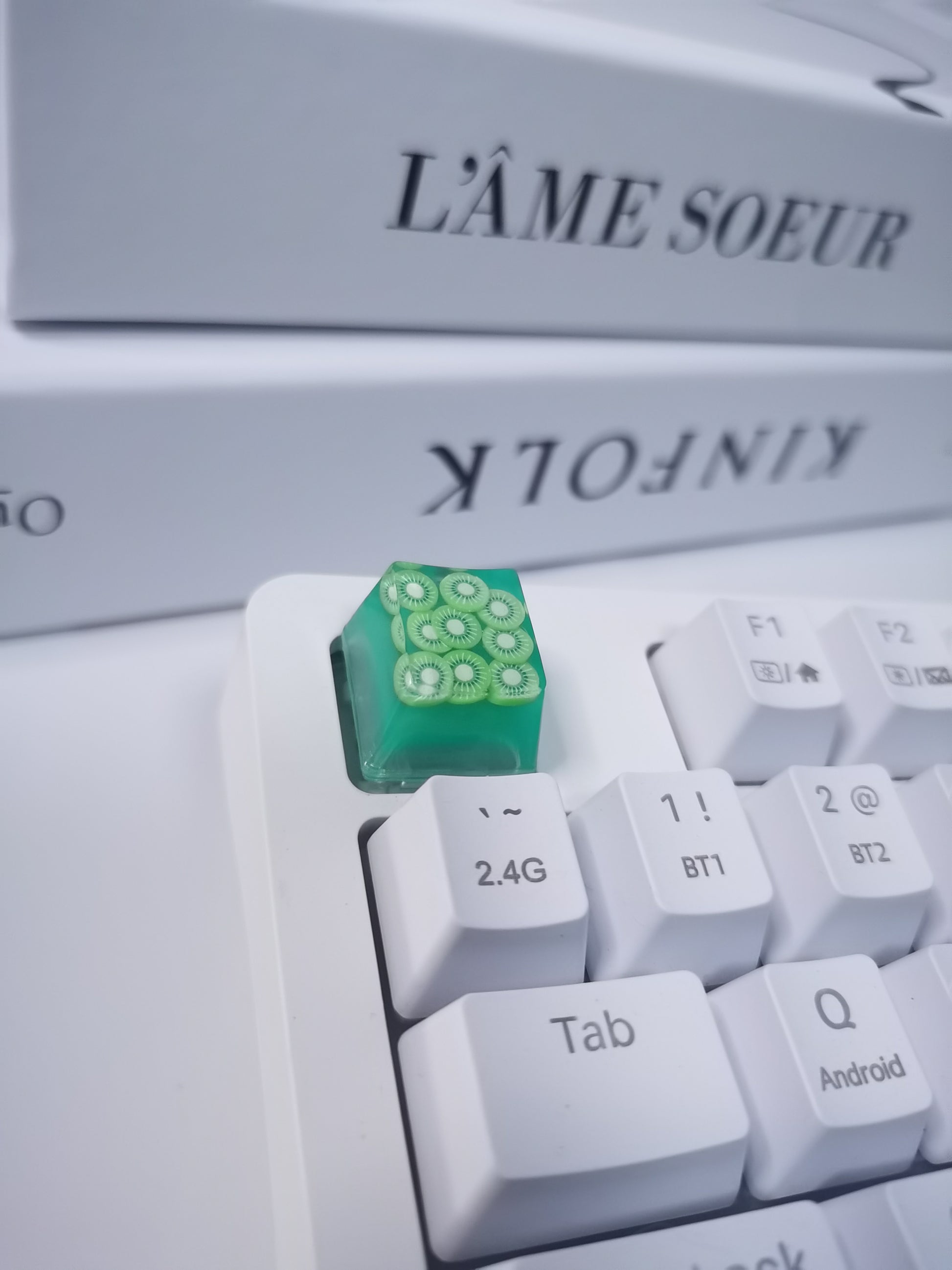 Handmade Artisan Fruit & Ocean Resin Keycaps – Cute Custom Escape Keycaps for Mechanical Keyboards, Cherry MX Compatible